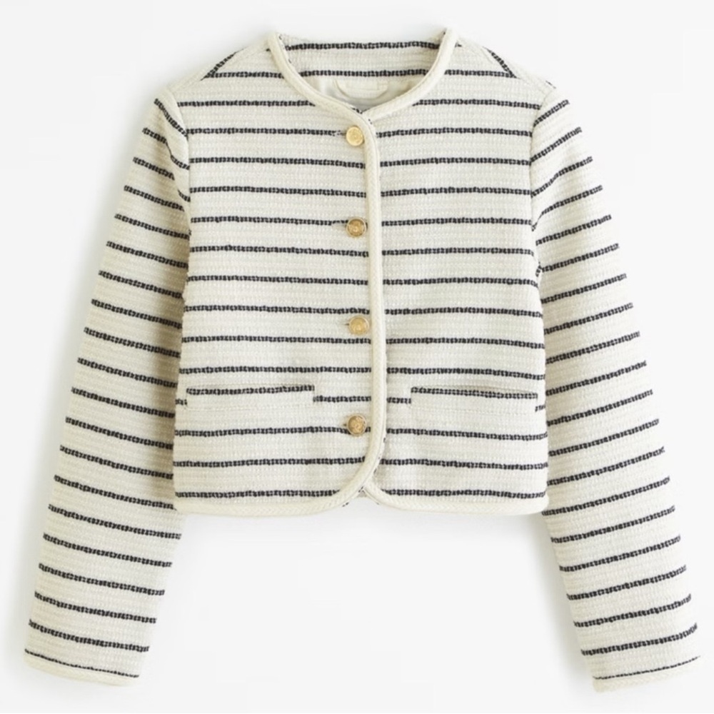 Abercrombie & Fitch Tweed Blazer - Black and Cream size medium